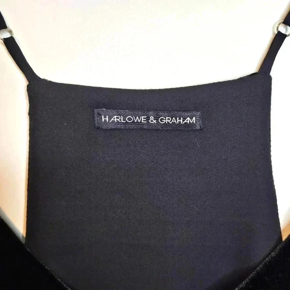 ❤️ LAST CHANCE SALE Harlowe & Graham Black Lace Hem Cami Tank Top Medium - Picture 6 of 8